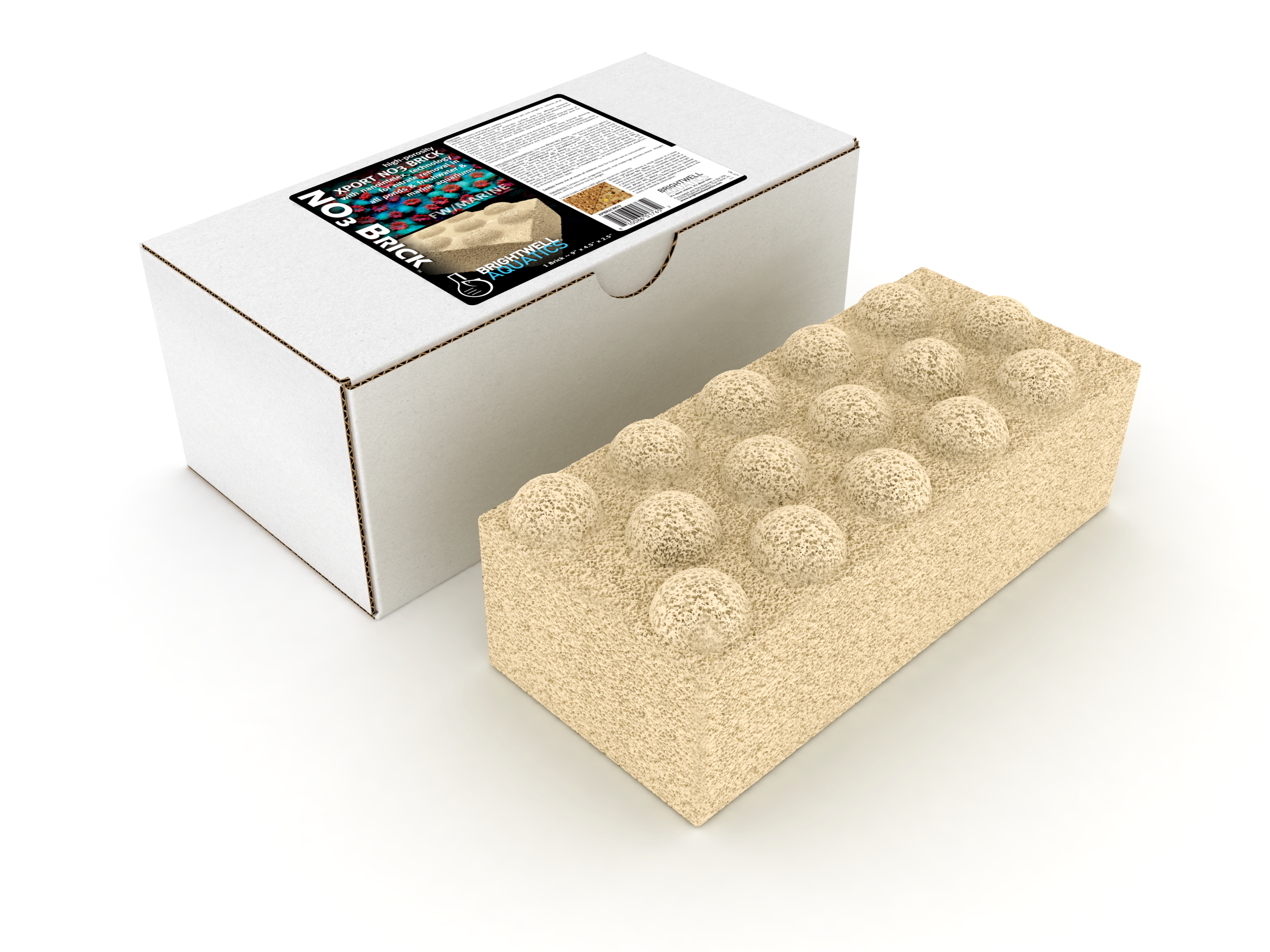 Brightwell Xport NO3 Brick 9" x 4.5" x 2.5"